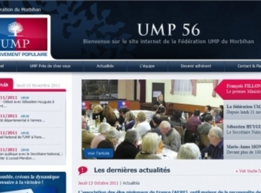 La fédération UMP du Morbihan se dote d’un nouveau site internet