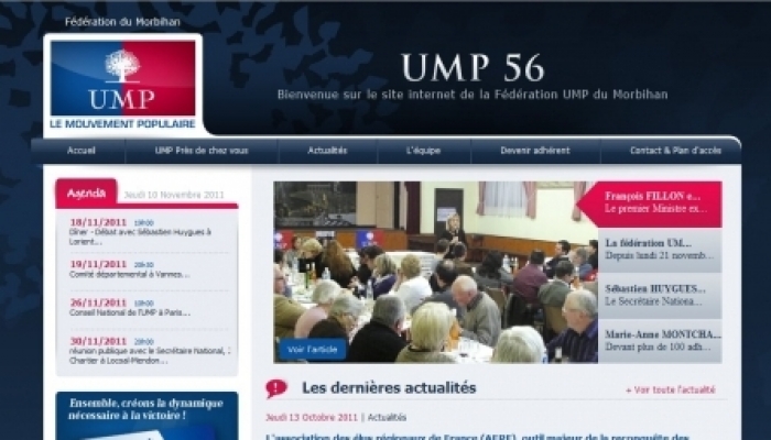 La fédération UMP du Morbihan se dote d’un nouveau site internet